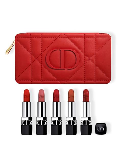 rouge dior lipstick set 2021|Rouge Dior Set: Lipsticks and Makeup Pouch .